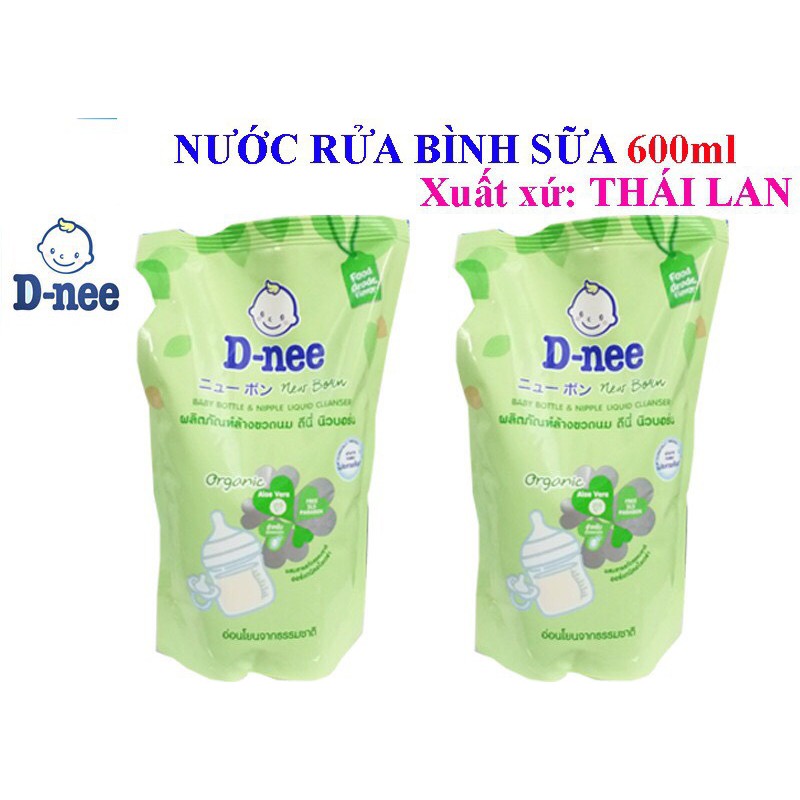 NƯỚC SÚC RỬA BÌNH SỮA D-NEE CHAI 620ML-TÚI 600ML