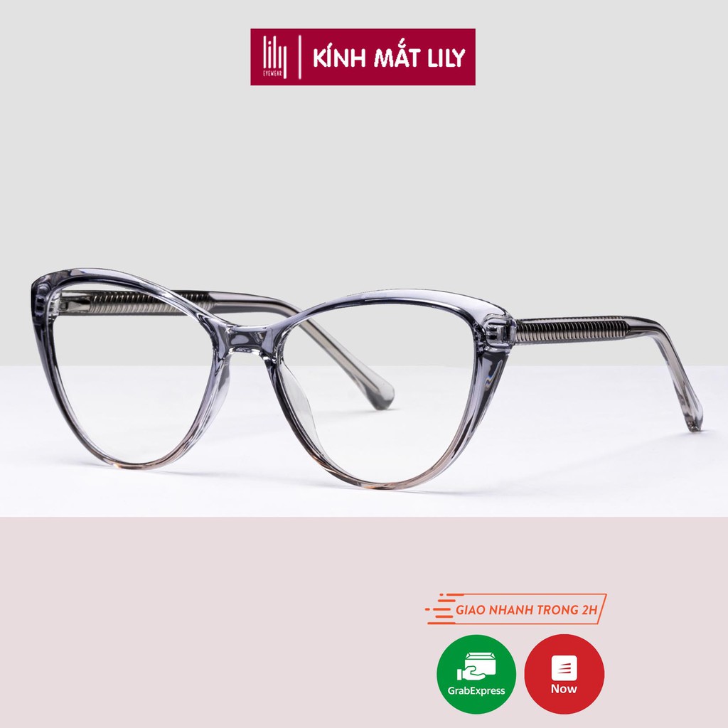 Gọng kính cận nữ LILYEYEWEAR mắt mèo dày dặn chắc chắn màu sắc thời trang 7530