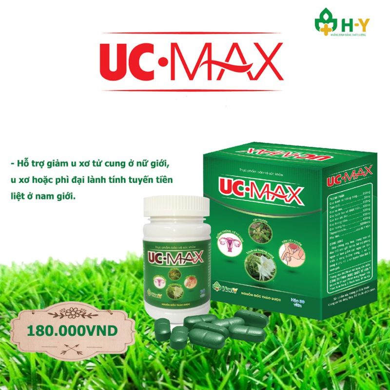 UC MAX (hộp 30 viên) UC.MAX trinh nữ hoàng cung, tam thất xạ đen dùng được cho cả nam và nữ