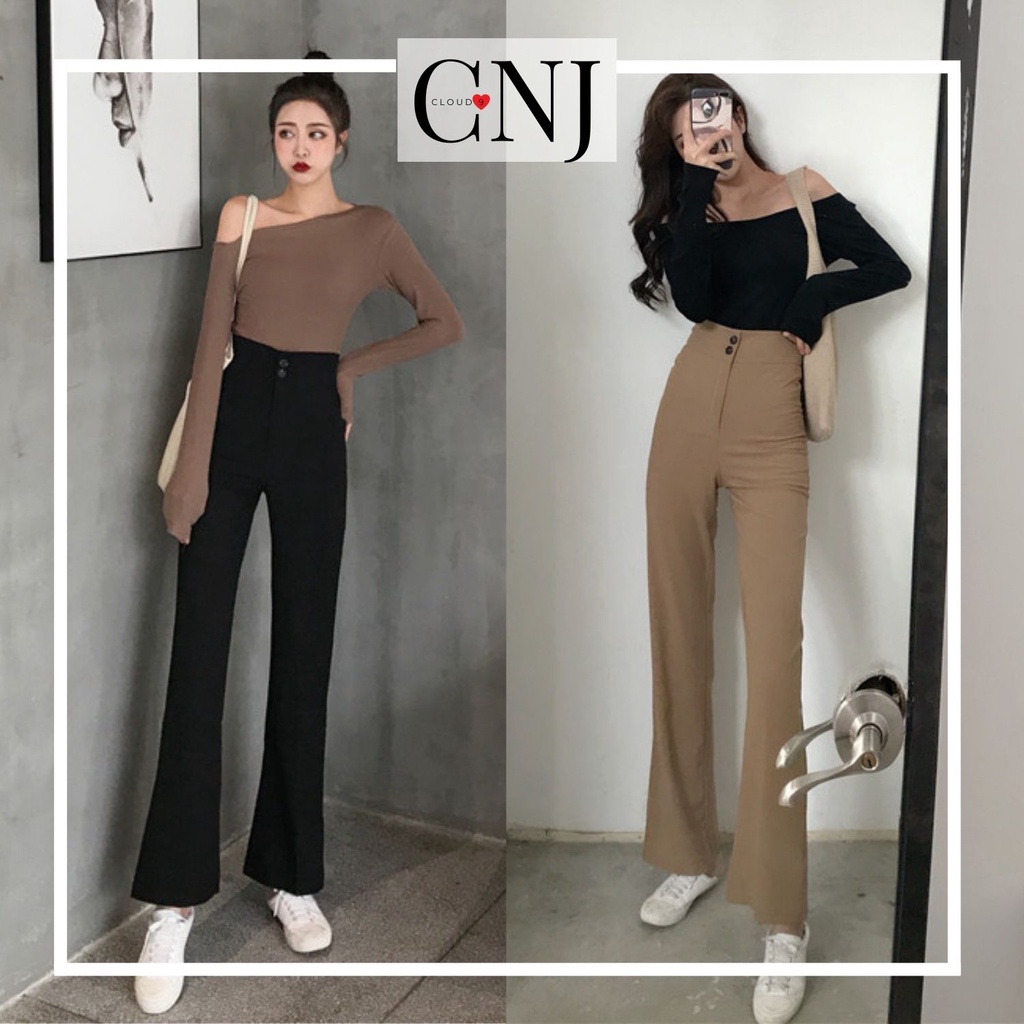 Quần ống loe nữ Cạp cao. VẢI CỰC ĐẸP, Cao Cấp, kéo chân dài miên man, hack dáng ✨ Quần công sở nữ ống rộng có BIGSIZE