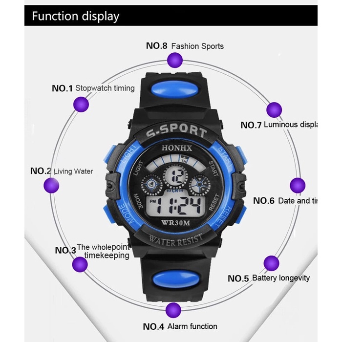 Đồng Hồ Điện Tử Đa Năng Có Đèn LED Dễ Thương Cho Bé
