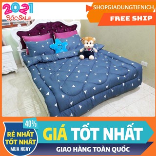 Chăn phao mùa đông siêu nhẹ hình tam giác trắng ghi