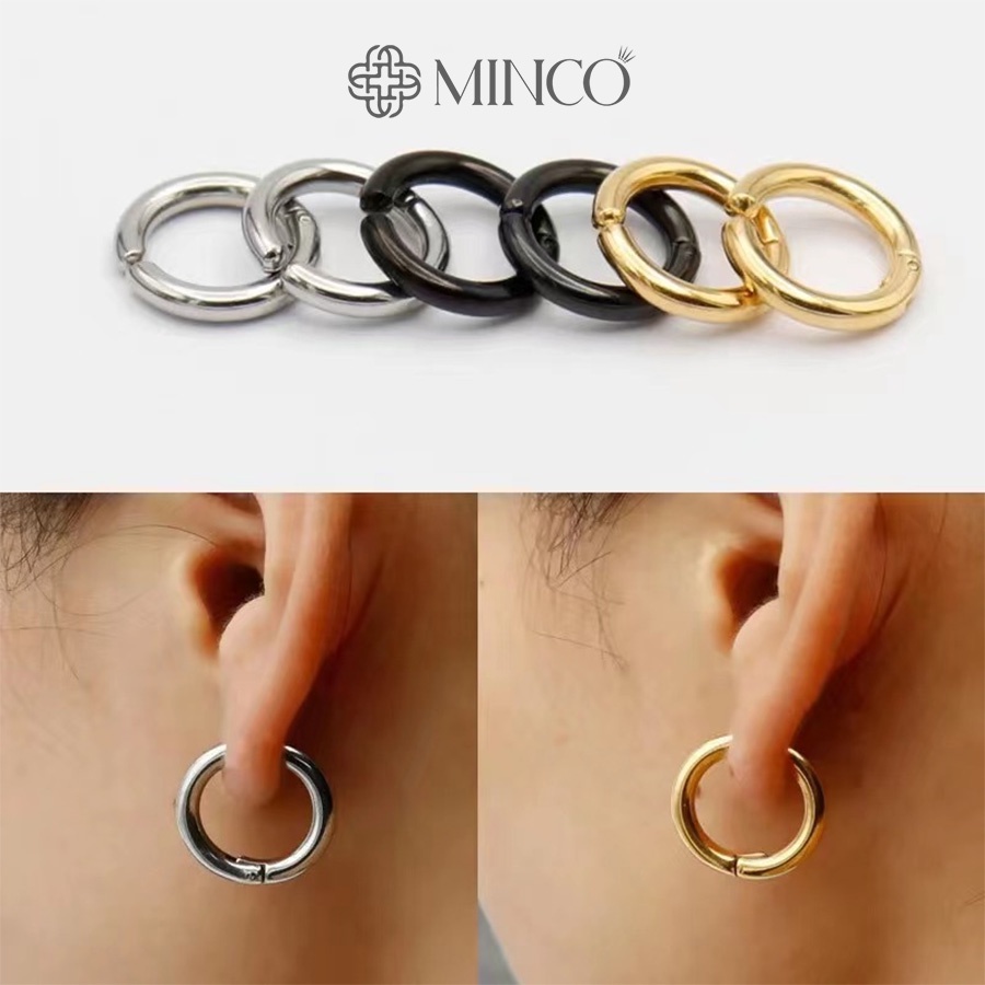 Khuyên Tai Nam Không Cần Bấm Lỗ Minco Accessories Bông tai nam cực chất phụ kiện thời trang hiphop BT11 (1 Chiếc)