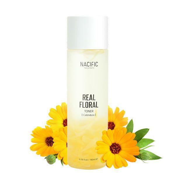 Nacific Nước hoa hồng Real Floral Toner Calendula 180ml