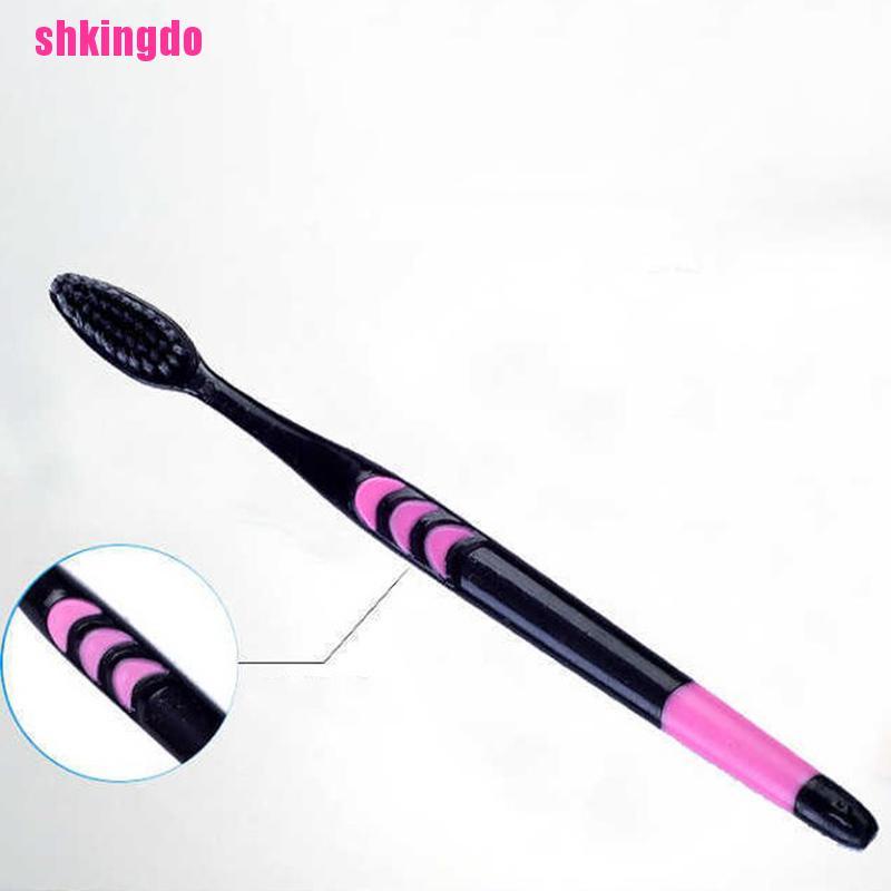 [Hàng mới về] Bộ 10 bàn chải đánh răng than tre mềm mại tiện dụng cho gia đình