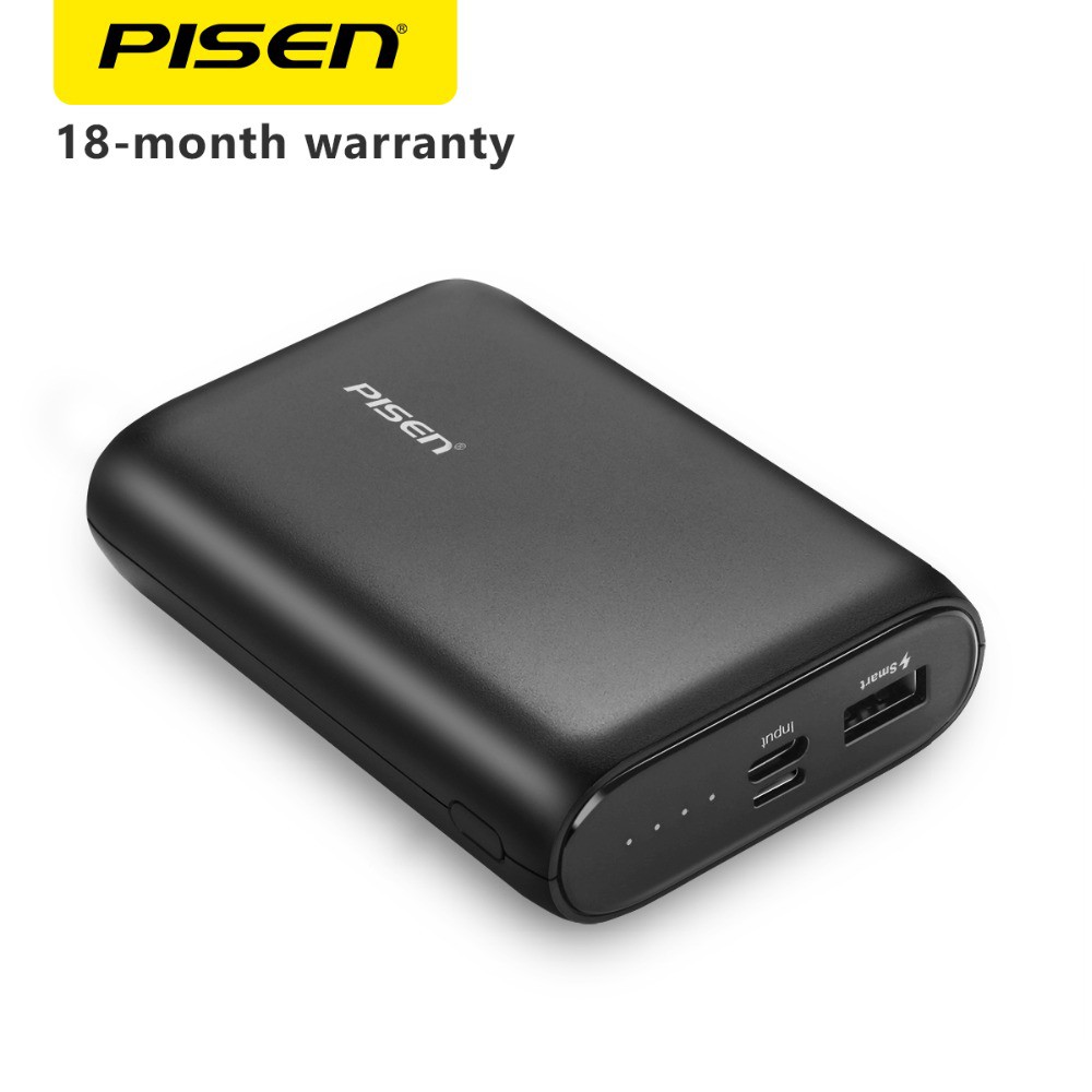 Sạc dự phòng Pisen EAsy power 5C 10000mAh, (Type C, USB Smart) - (TS-D231), Black