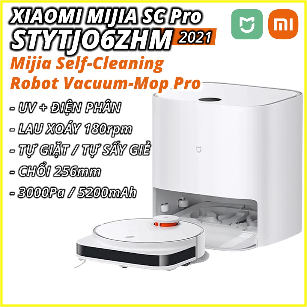 [MỚI] Robot XIAOMI MIJIA STYTJO6ZHM - Robot hút bụi tự giặt giẻ XIAOMI MIJIA SC VACUUM MOP PRO