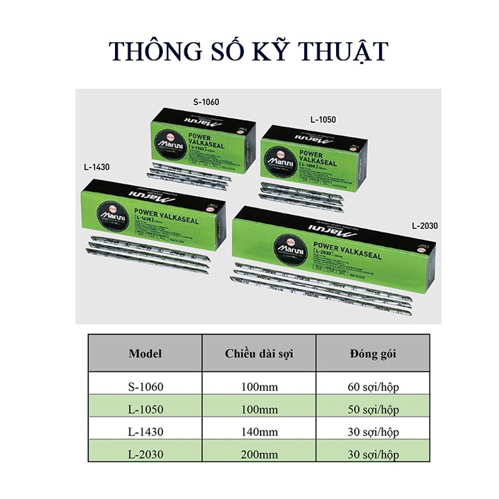 Hộp 30 sợi vá dùng cho lốp không săm L2030 - Maruni
