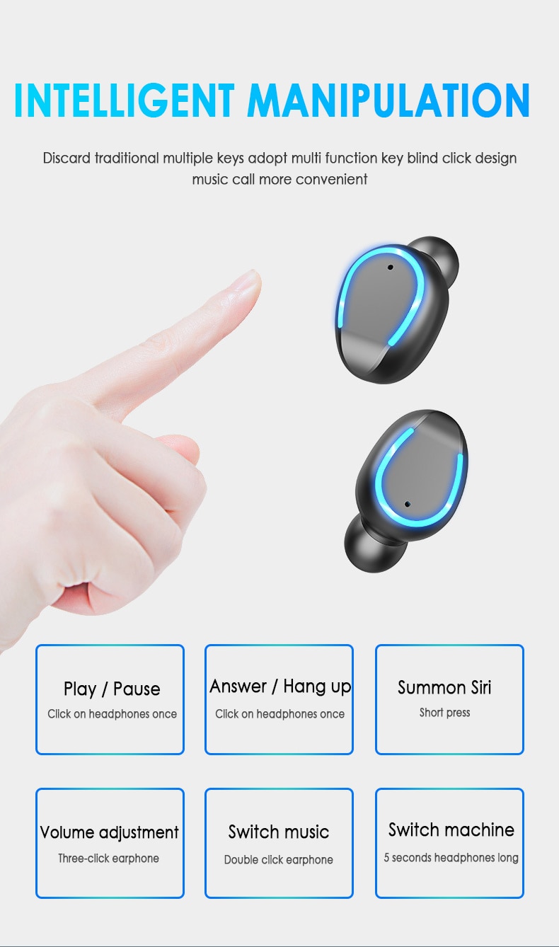 Tai Nghe In-Ear Bluetooth 5.0 Không Dây F9-5 Tws