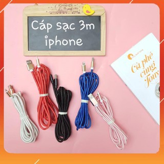 Xả kho - Cáp sạc dù cao cấp 3 mét cho iphone, ipad, ipod