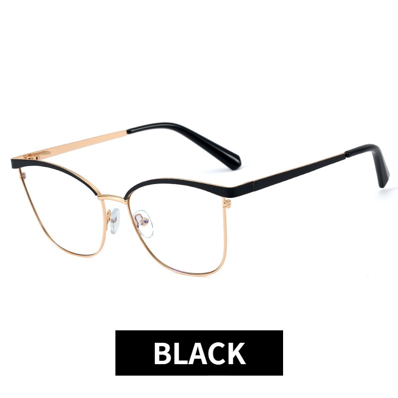 Mắt Kính Gọng Kim Loại Tròng Hình Mắt Mèo Có Thể Thay Thế Thời Trang Cho Nữ