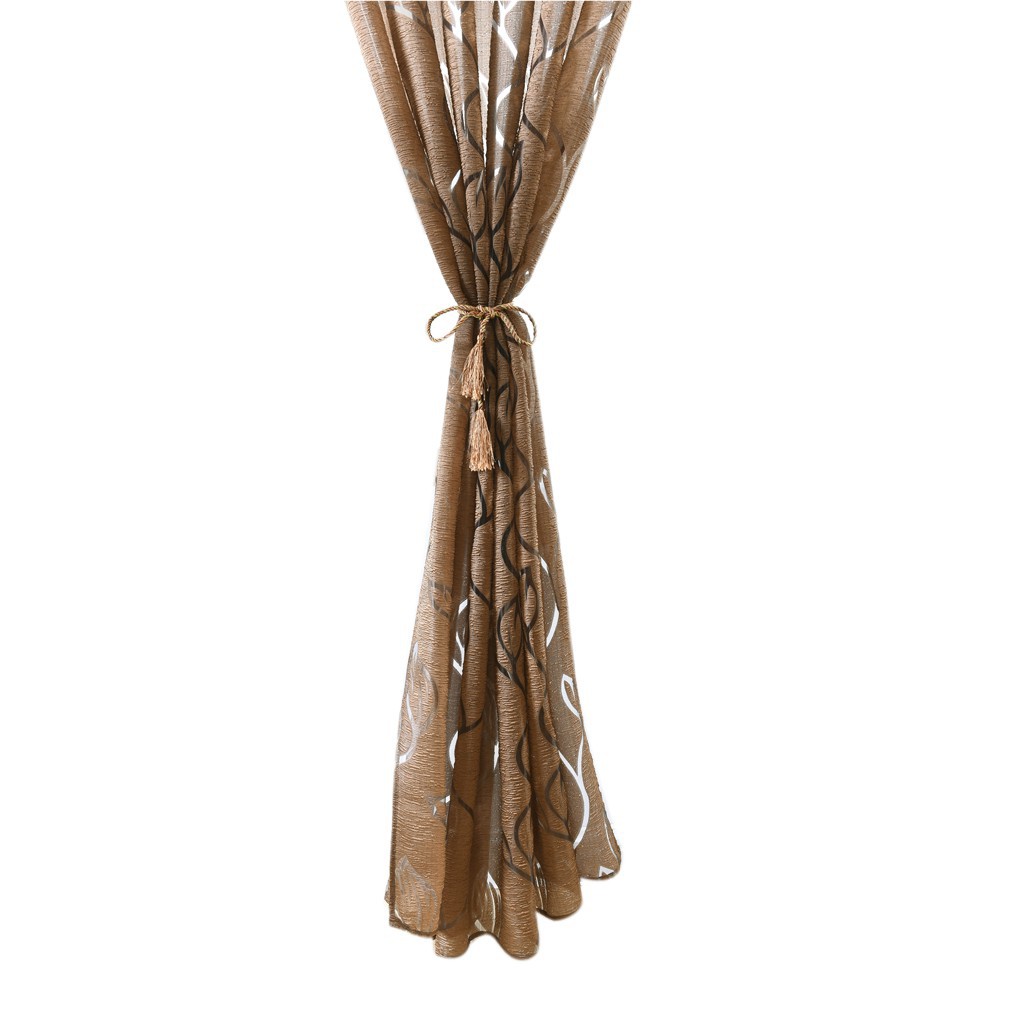 Rèm cửa treo trang trí nhà họa tiết lá