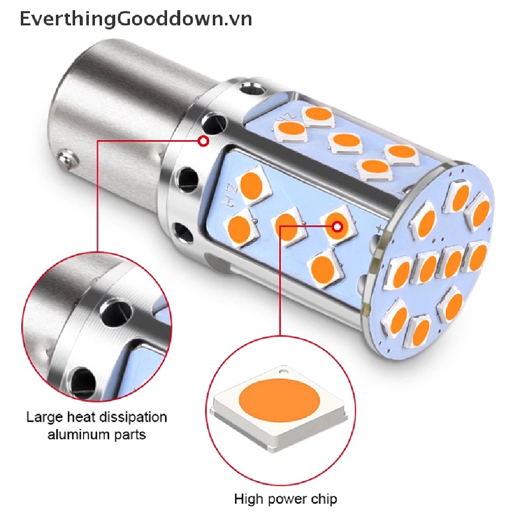Everthinggooddown Đèn LED Tín Hiệu Xi Nhan 1156 7440 T20 3030 35smd W21W