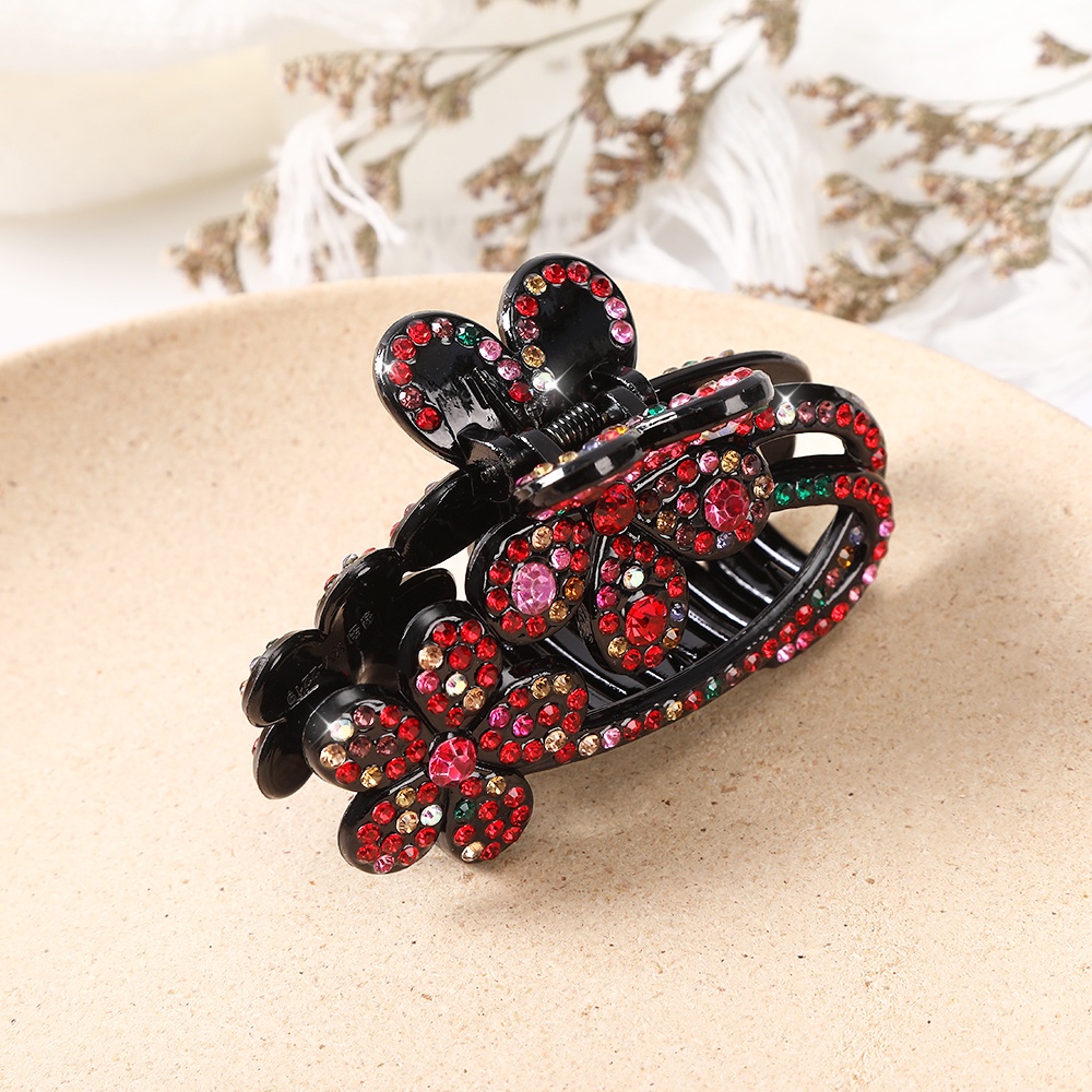 Kẹp tóc HAIMEIKANG hình bông hoa đính đá phong cách Hàn Quốc thời trang cho nữ