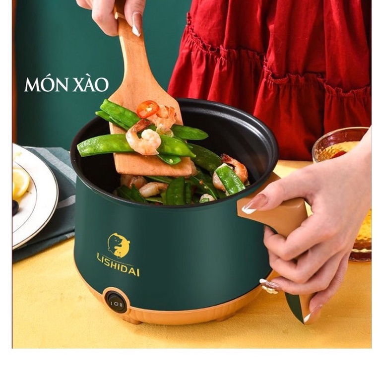 Ca mù xanh kèm hấp inox tay cầm cán gỗ