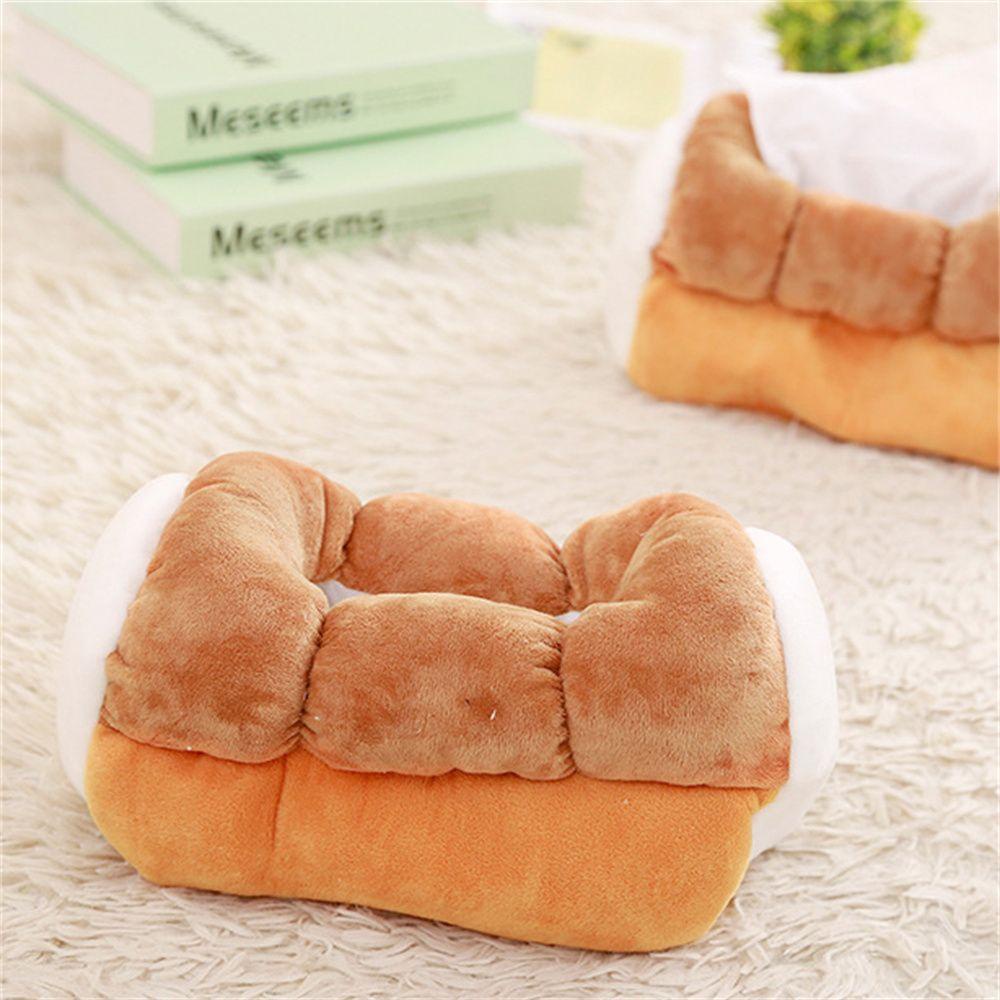 Hộp Đựng Khăn Giấy Nhồi Bông Hình Bánh Mì Vui Nhộn Ốp