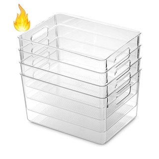 Set 4 rổ nhựa trong suốt đựng thực phẩm tiện lợi