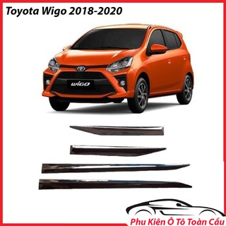Nẹp sườn mạ crom cao cấp xe wigo 2018-2020
