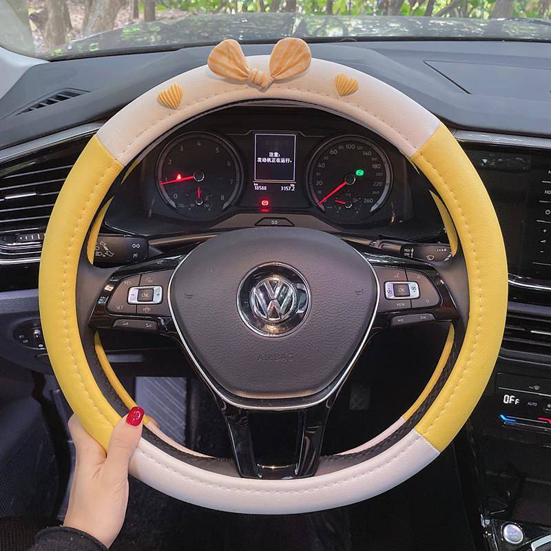 Bọc vô lăng mùa hè nổi tiếng internet phong cách nữ thần dễ thương không trượt cho Volkswagen Mercedes-Benz 38cm