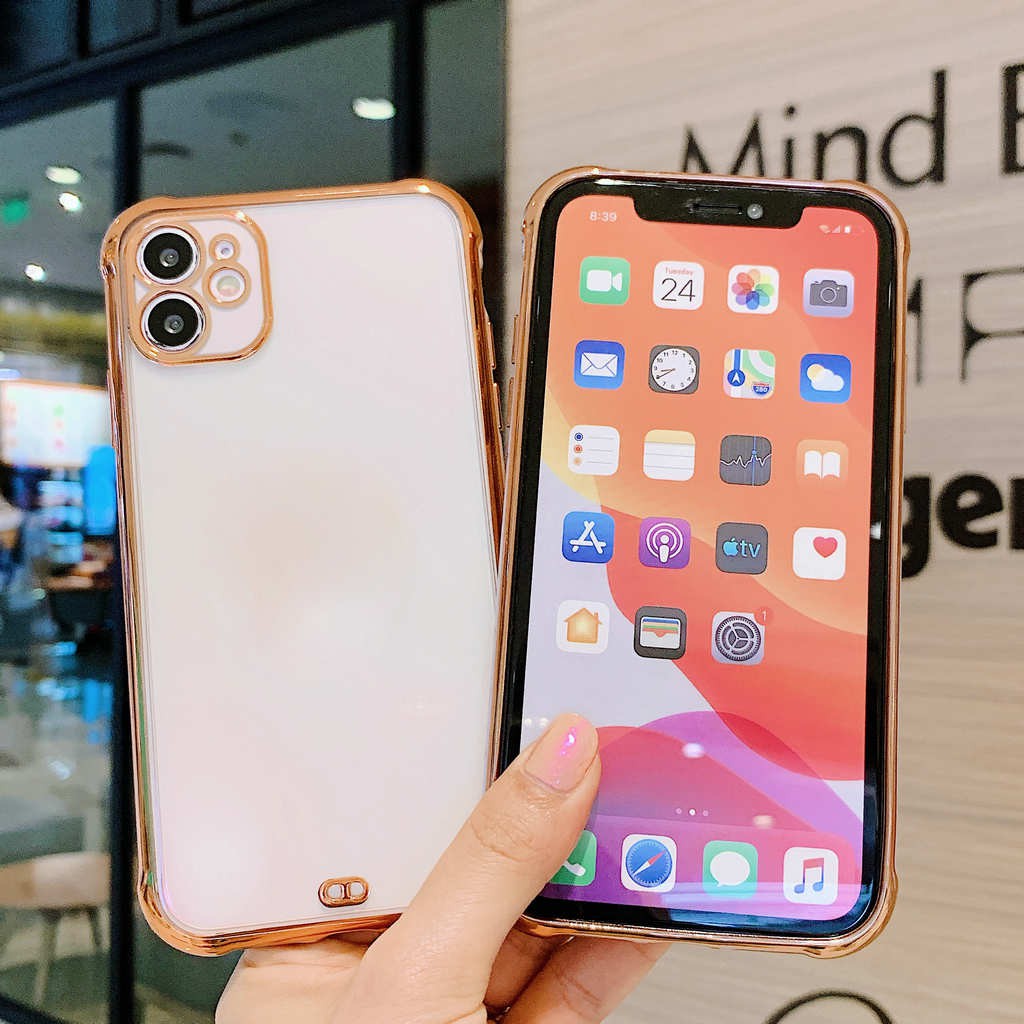 Ốp lưng iPhone 11 Bao điện thoại dễ thương 7 8Plus SE X XS Bảo vệ chống rơi XR XSMAX 11 11pro 11promax Vỏ điện thoại mềm bW4x