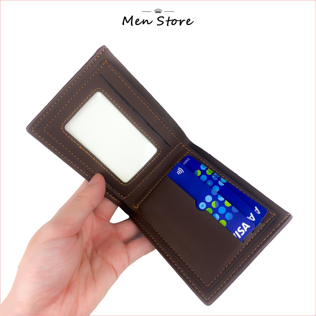 Ví nam dáng ngang JEEP nhỏ gọn thời trang, Bóp da nam cao cấp ngăn đựng thẻ rộng rãi [ Để được thẻ CMND cũ] - V001