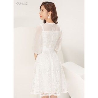 Đầm xòe ren phối tay DA9108 GUMAC