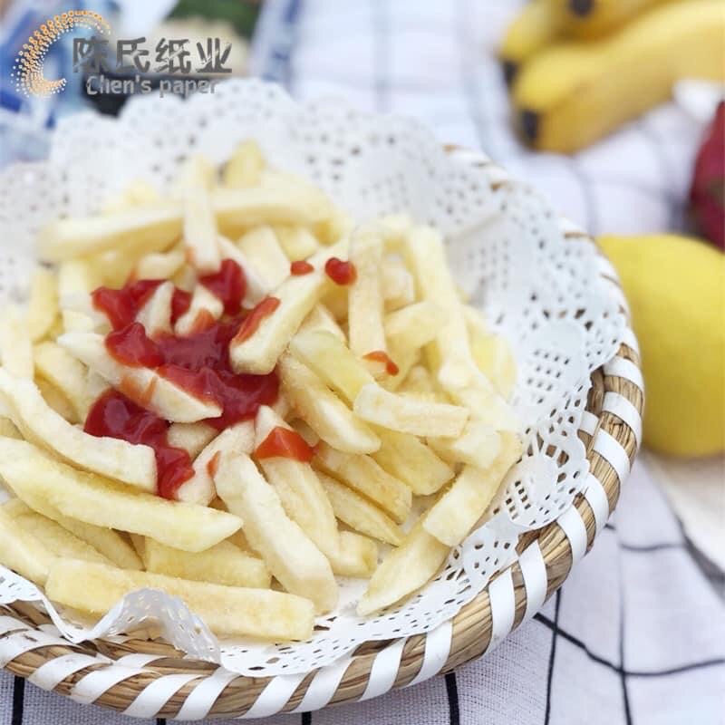 Giấy thấm dầu mỡ đồ ăn đục viền hoa