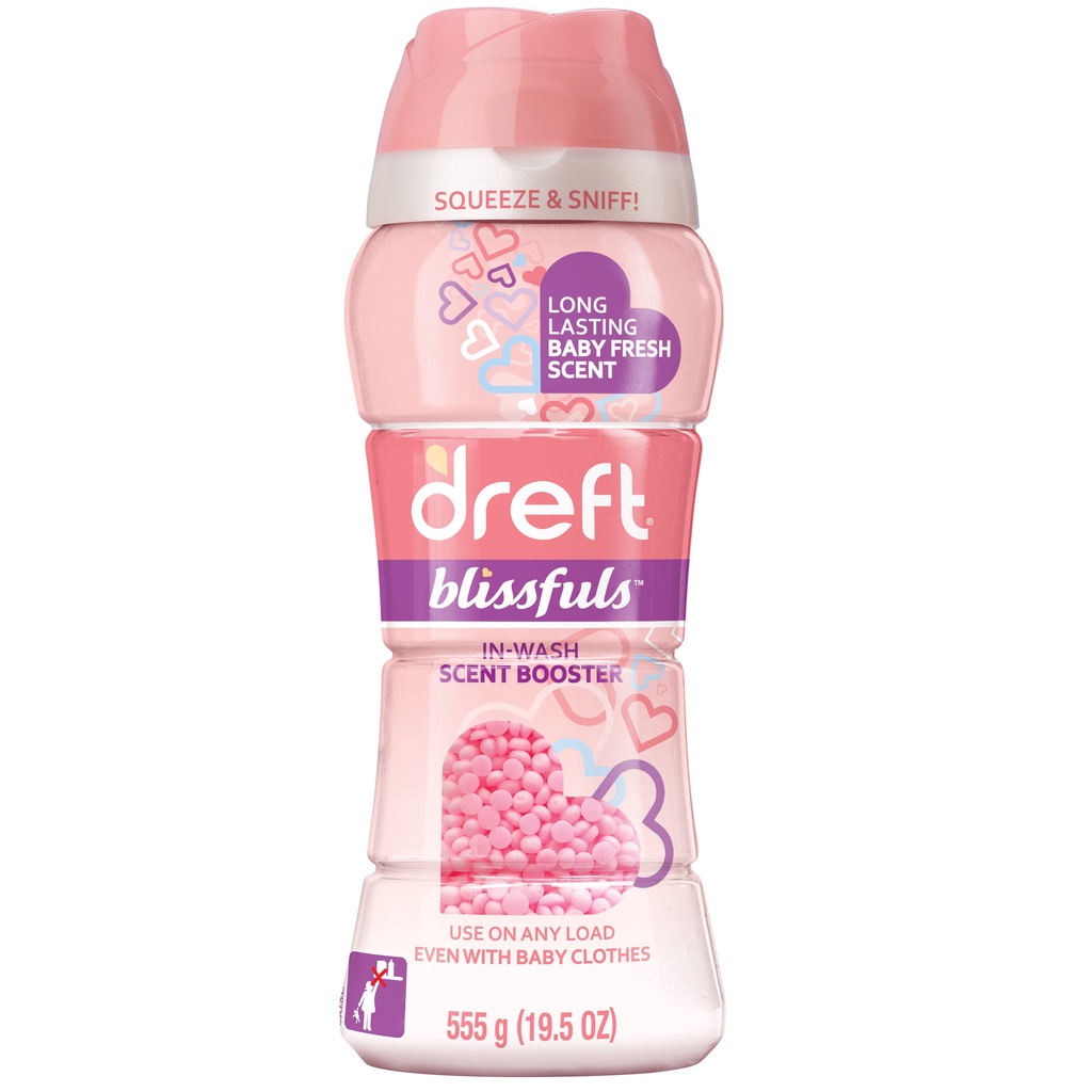 Viên xả thơm vải Dreft in-wash Scent Booster Blissful 555g/570g/752g (Mỹ)