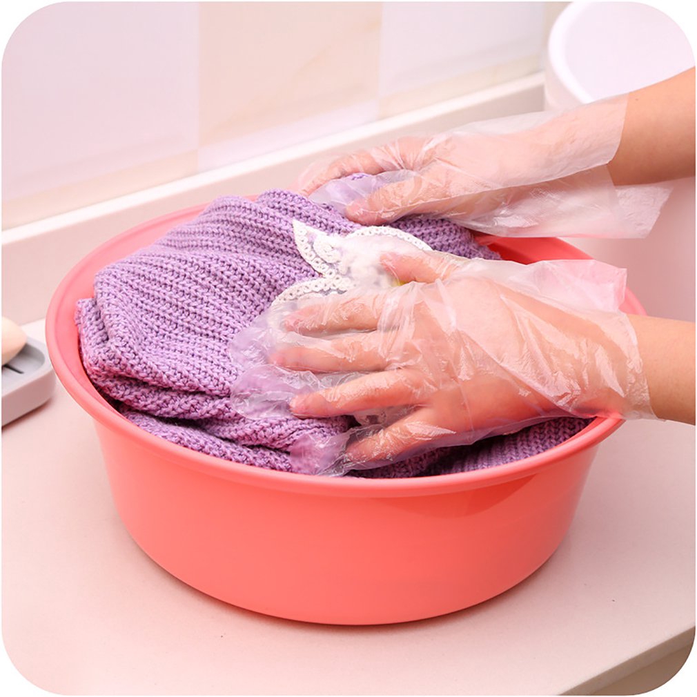 Set 100 găng tay nhựa dùng một lần an toàn thực phẩm