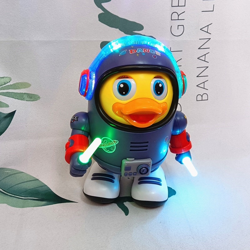 Đồ chơi vịt nhảy múa . vịt không gian phi hành gia nhảy múa theo nhạc . space Duck Dance