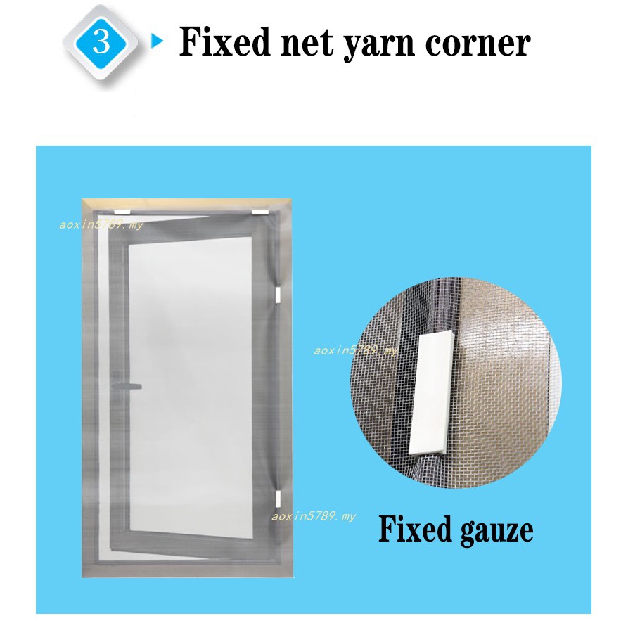 Màn Lưới Từ Tính Gắn Cửa Sổ Chống Muỗi Có Thể Tháo Gỡ DIY