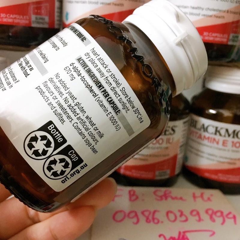Viên Uống Blackmores Natural Vitamin E 1000IU 30 viên - Úc | BigBuy360 - bigbuy360.vn