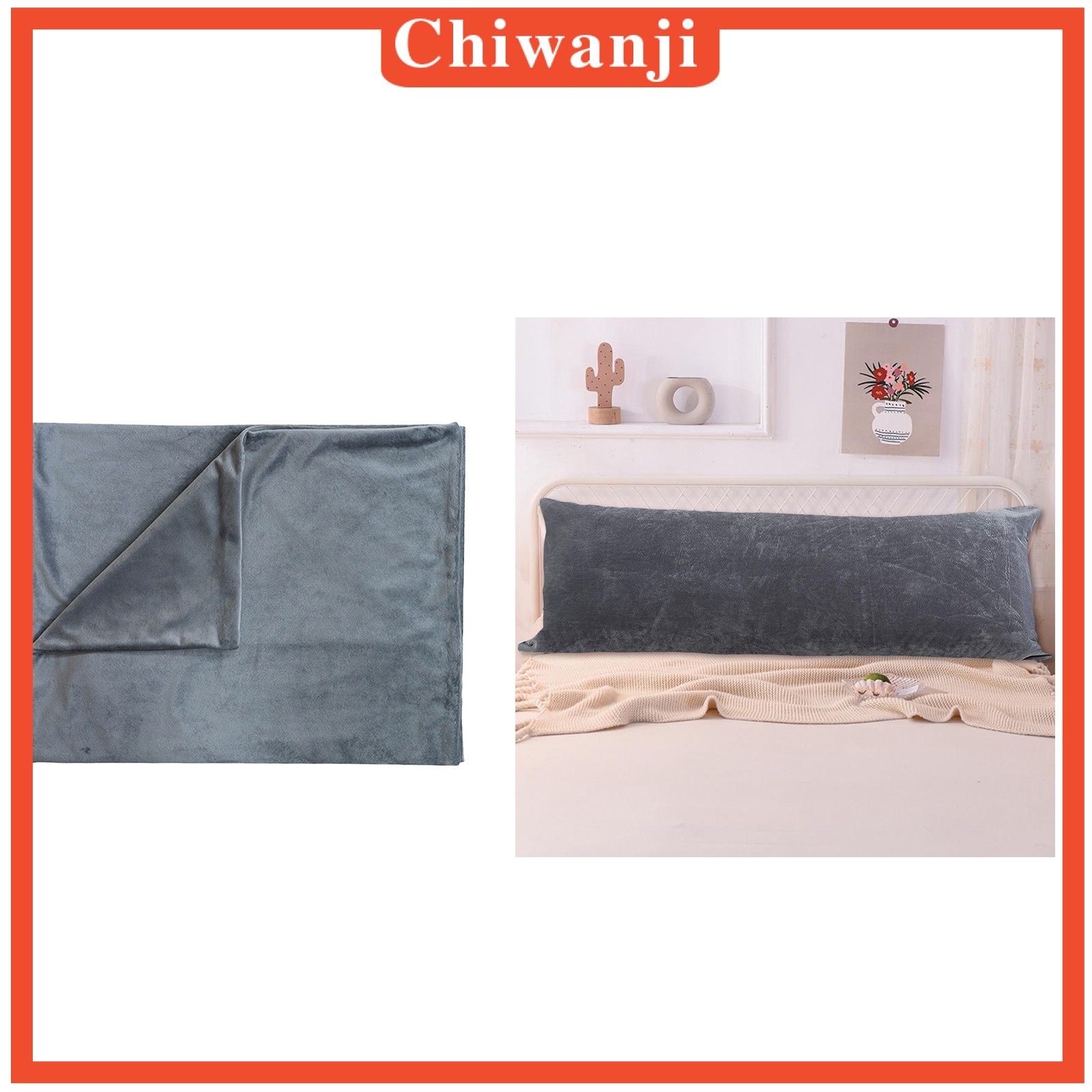 [CHIWANJI] Non-Allergenic Bolster Pillow Case Long Body Support Orthopedic Pregnancy