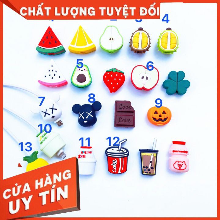 ☘️15 MẪU HOA QUẢ ĐỂ LỰA☘️ Phụ kiện bảo vệ đầu sạc cáp tai nghe chống đứt gãy dây cho iphone | BigBuy360 - bigbuy360.vn