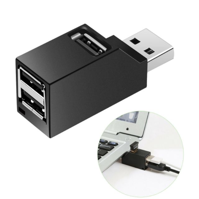 Bộ chia 3 cổng USB nhỏ gọn tiện dụng cho máy tính , laptop