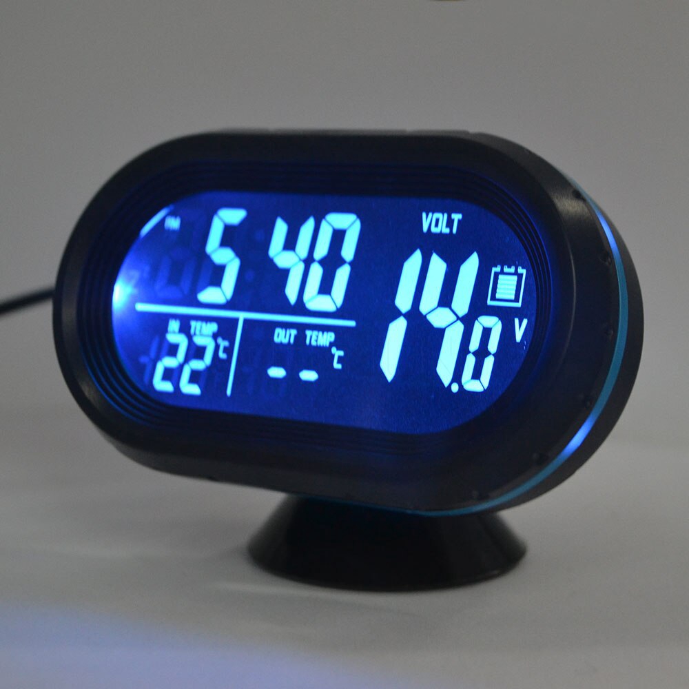 Đồng hồ đo nhiệt kế cho xe ô tô DC 12-24V tích hợp màn hình đèn led