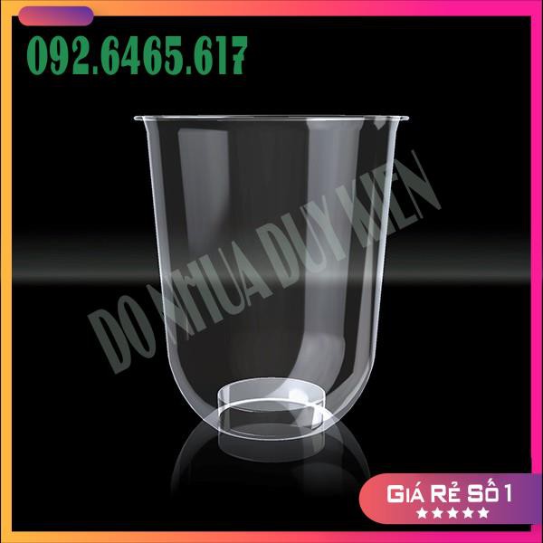 [NOWSHIP] 50 Cốc, Ly Nhựa Bầu 360ML Cốc Dùng 1 Lần Có Nắp Loại Đẹp  - Đựng Đồ Uống - Có Thể Dùng Được Màng Ép Ly