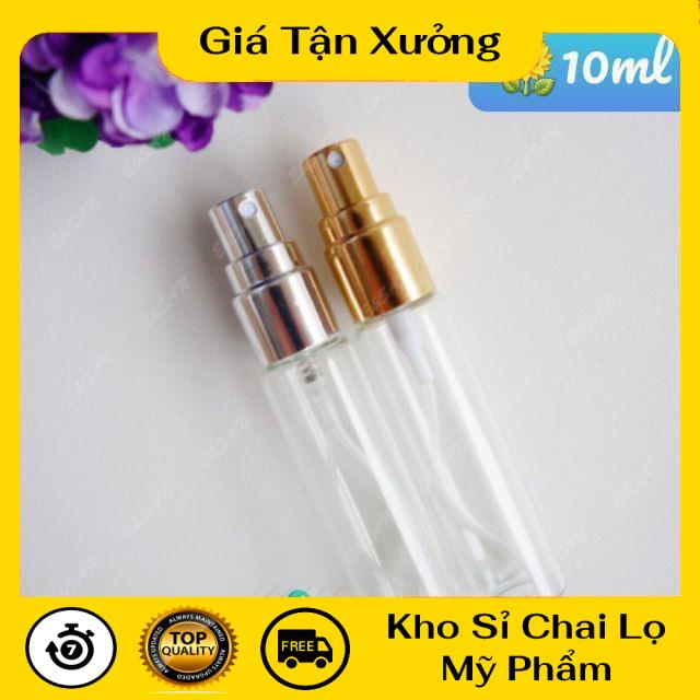 Lọ Chiết Nước Hoa ❤ TRÙM SỈ ❤ Lọ chiết nước hoa thủy tinh thân tròn 10ml, phụ kiện du lịch