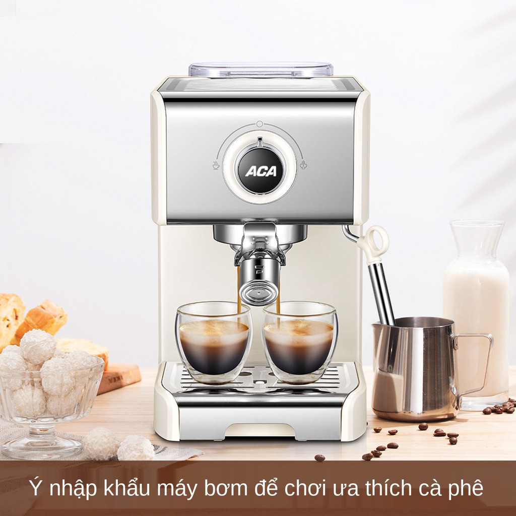♂Máy pha cà phê ACA North American Electric ES12A dành cho người tiêu dùng và đánh sữa hơi nước bán tự động n