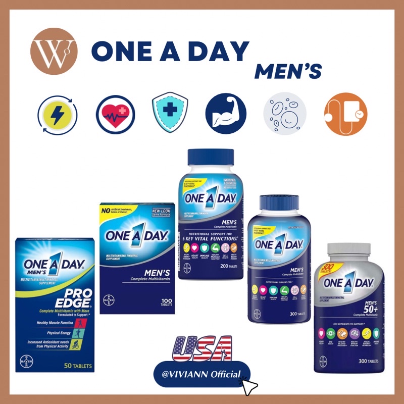 Vitamin One A Day dành cho nam One A Day Men’s Multivitamin