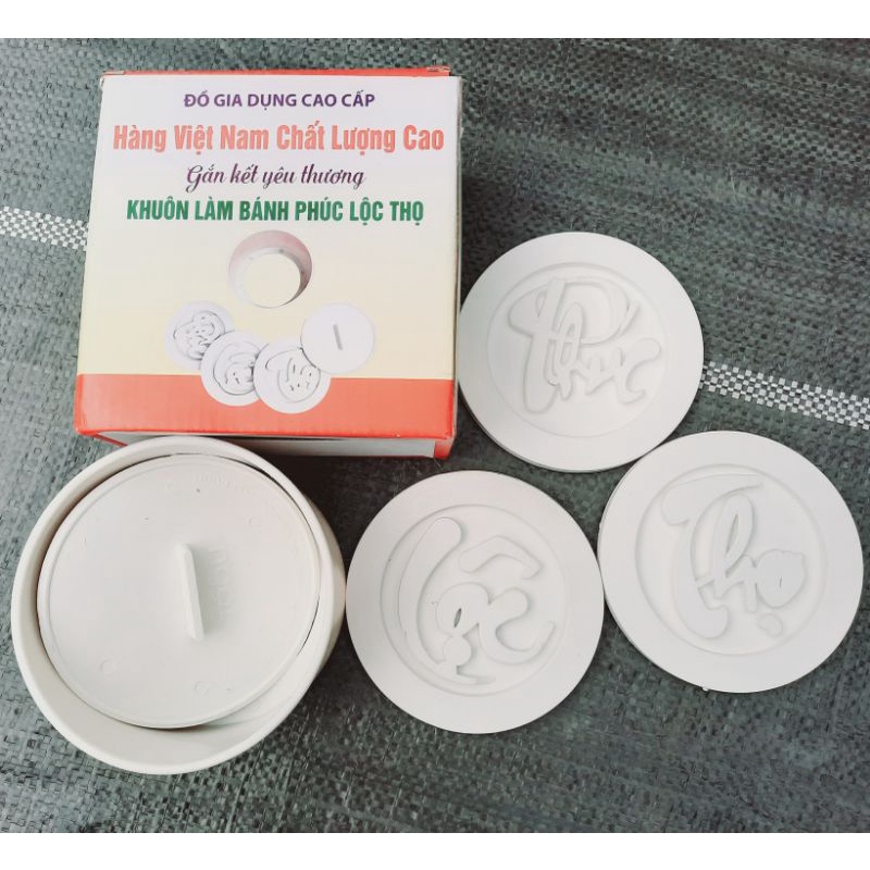 Sỉ 10 Bộ 3 khuôn xôi tạo hình Phúc Lộc Thọ
