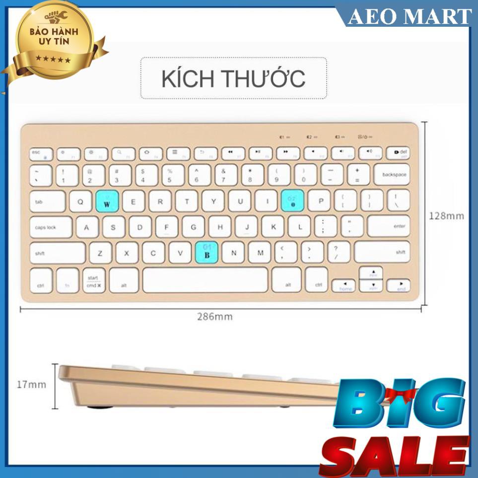 Big sale -  Bàn phím bluetooth,Bàn phím bluetooth BOW HB191A Hỗ trợ kết nối 2 thiết bị trong 1, sử dụng dễ dàng