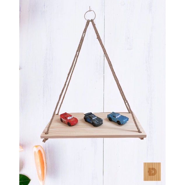 Kệ gỗ treo tường dây thừng deco trang trí giá tại xưởng