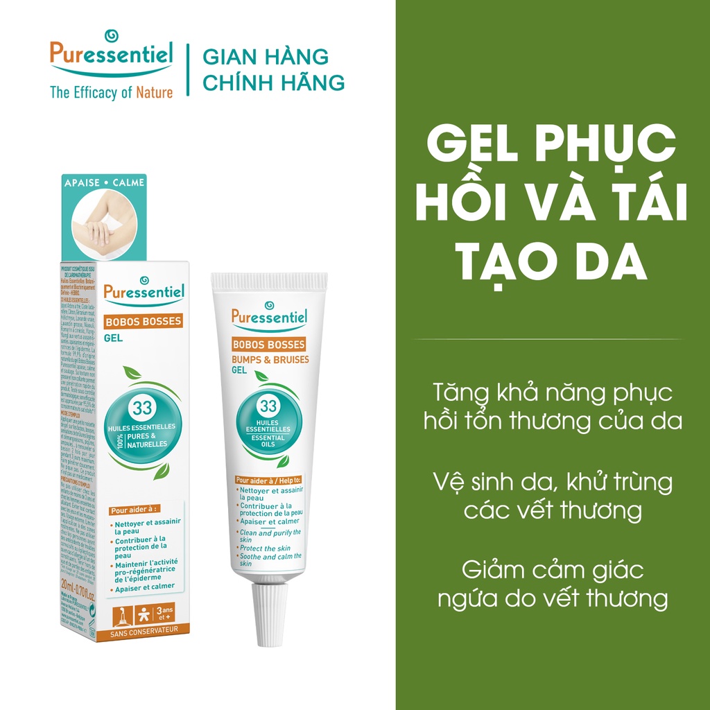 Gel Phục Hồi Và Tái Tạo Da Puressentiel - Hàng chính hãng PHÁP 20ml