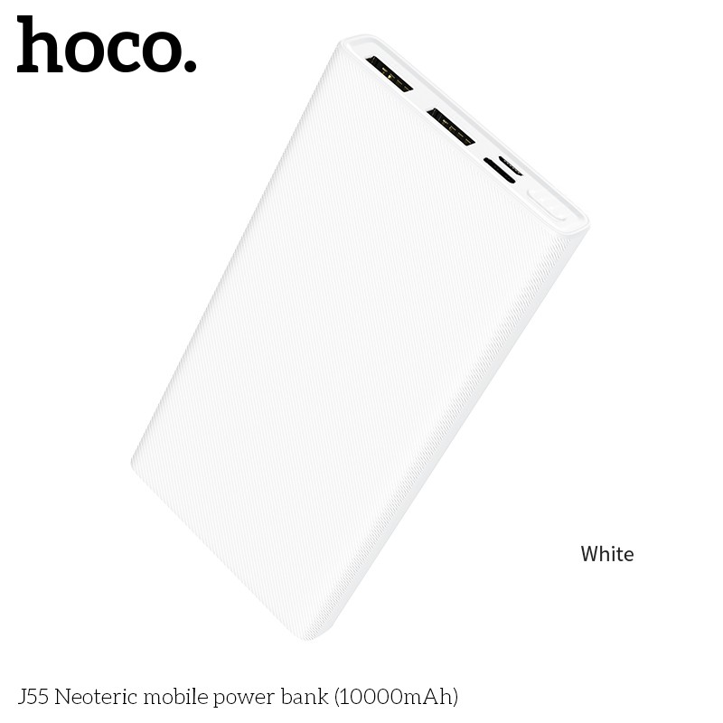 Sạc Dự Phòng HOCO J55 2 Cổng USB Hiển Thị LED Tiện Dụng Dung Lượng 10000mAh