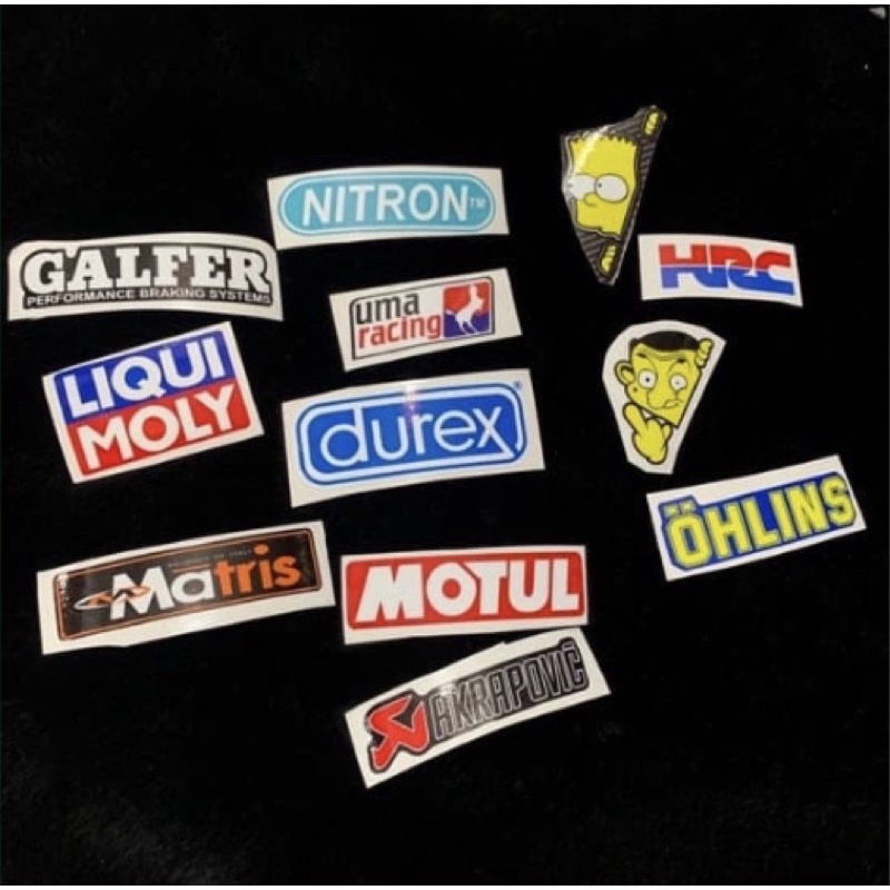 TEM 2 LỚP Set 12 Tem Dán Sticker Trang Trí Chất Liệu PVC 2 Lớp Ngẫu Nhiên