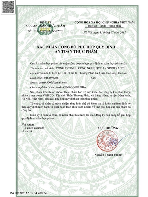 GINKGO BILOBA 120mg  -Bổ não, Hoạt huyết dưỡng não, tăng cường lưu thông máu não