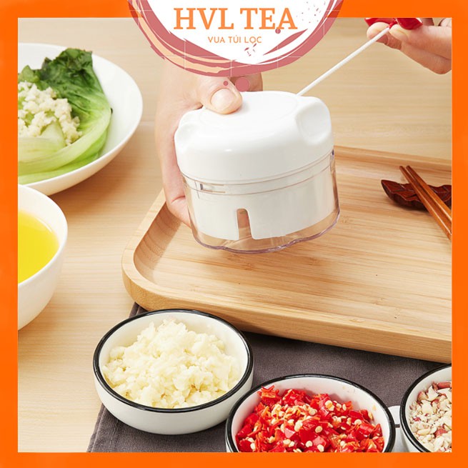 Hộp nghiền thực phẩm dây rút mini FOOD CHOPPER, máy xay gia vị, máy nghiền gia vị - HVL TEA