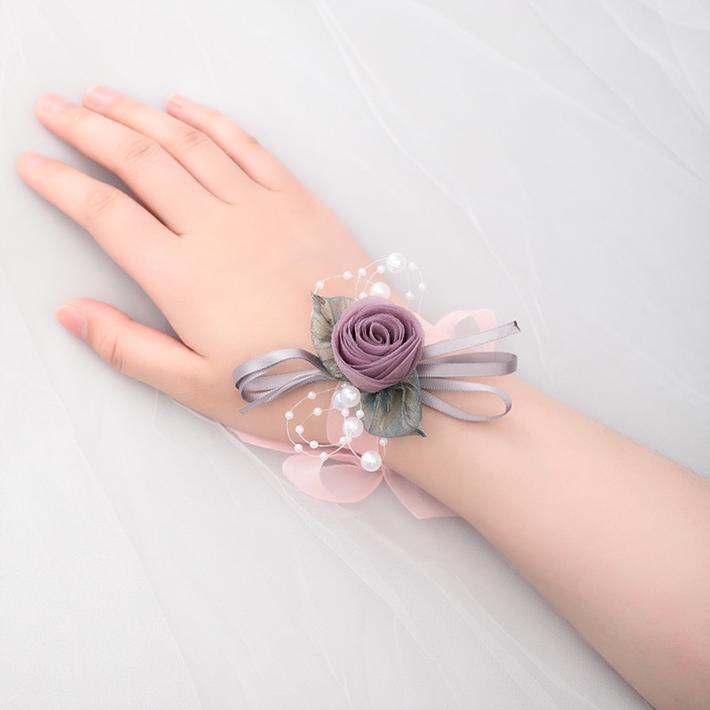 Thời Trang Vòng Hoa Đeo Cổ Tay Cho Cô Dâu