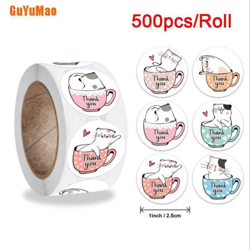 [GUYU] 500 Miếng Dán Cảm Ơn Nhãn Dính Tròn Để Trang Trí PRTA